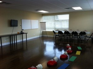 workplace approved First Aid Classroom in our Training Locations